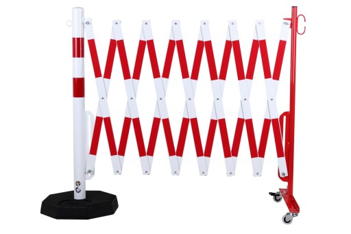 BARIERA NOŻYCOWA harmonijka ZAPORA 400 cm SŁUPEK