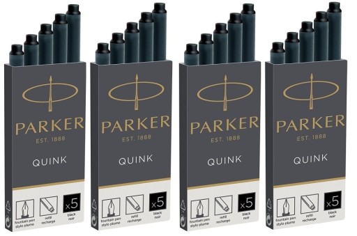 Naboje do pióra wiecznego Parker czarny 20 szt