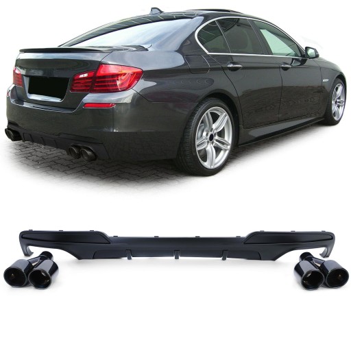 DYFUZOR SPOILER KOŃCÓWKI BMW 5 F10 10-17 M-PERFORM