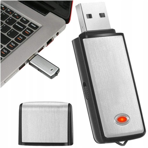 MINI DYKTAFON SZPIEGOWSKI PODSŁUCH PENDRIVE USB 8G