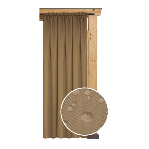 ZASŁONA WATERPROOF WODOODPORNA 155x260 NA TARAS WODOSZCZELNA OGRÓD BEŻOWA