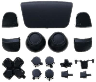 Zestaw przyciski pad PS5 R1 L1 R2 L2 + Grzybki D-pad Czarne komplet