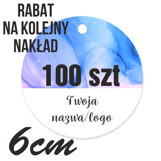 METKI ZAWIESZKI OKRĄGŁE (60mm) z dziurką - 100szt.