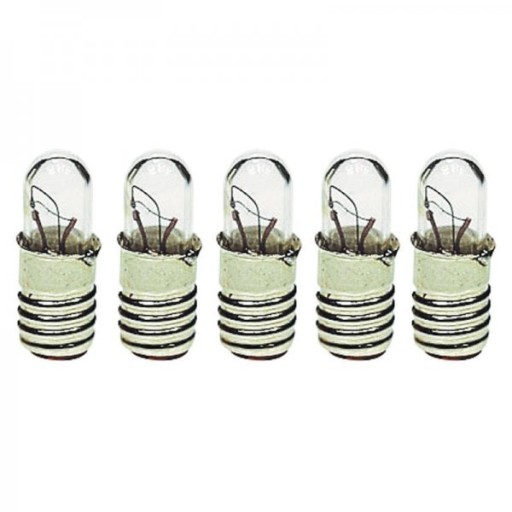 Blister x5 zapasowe żarówki 12V 1,1W E5 TOPPLAMPA