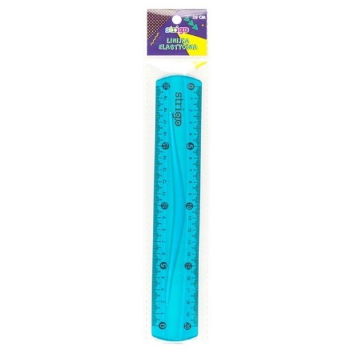 LINIJKA ELASTYCZNA 20 CM NIEBIESKA STRIGO