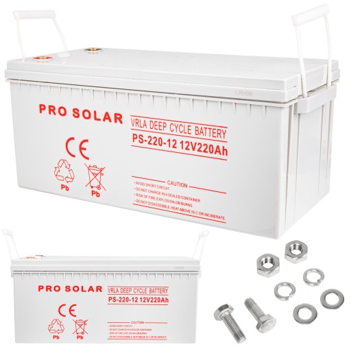 AKUMULATOR SOLARNY DO FOTOWOLTAIKI UPS 12V 220Ah DEEP CYCLE