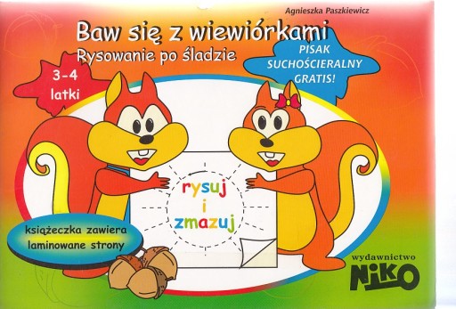 Baw się z wiewiórkami Rysowanie po śladzie PISAK