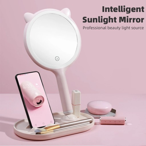 Inteligentne lusterko do makijażu LED ze światłem
