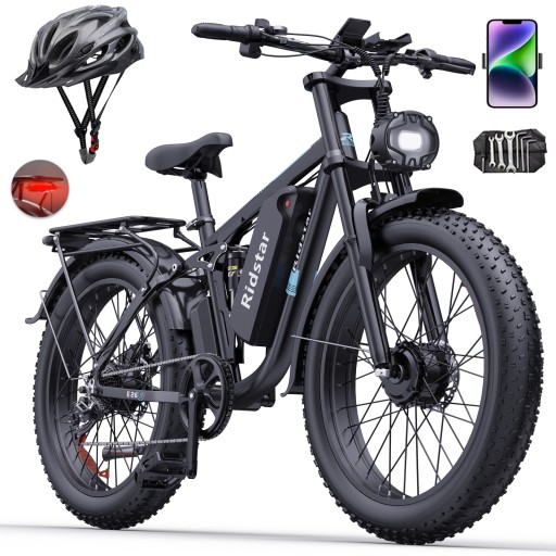 Rower elektryczny 2000 W 23 Ah 48 KM/H 100 KM Podwójny silnikowy hamulec olejowy 26-calowy eMTB z grubymi oponami