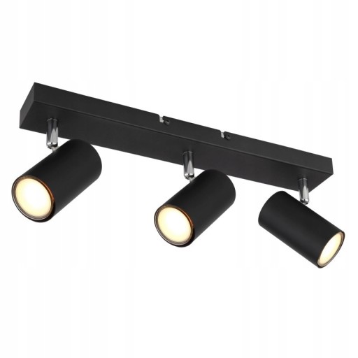 Plafon listwa ROBBY Globo 3 czarna