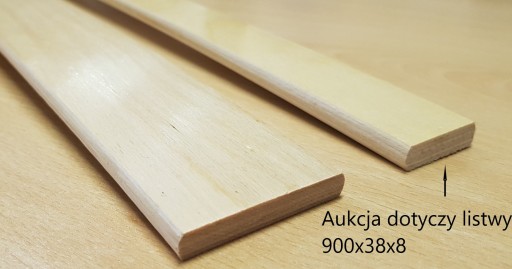 Listwy sprężynujące wąskie 900x38x8 do stelaży