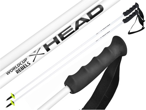 Kije karbonowe lekkie HEAD Worldcup Rebels white 130cm