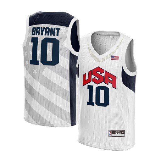 Koszulka Kobe Bryant USA 2012 10 Biała Koszulka Swingman Basketball, 3XL