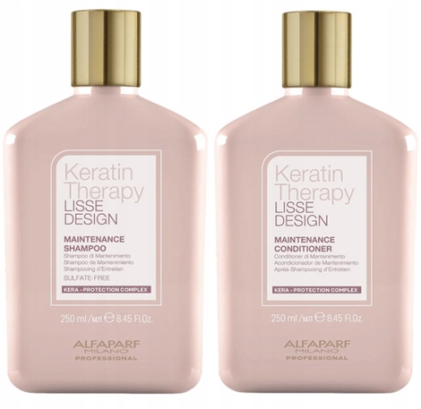 ALFAPARF KERATIN THERAPY ZESTAW SZAMPON ODŻYWKA