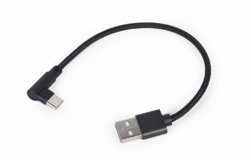GEMBIRD kabel USB-C TYP-C 20cm 0,20m Kątowy Oplot