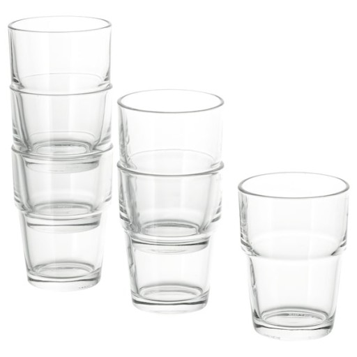 IKEA REKO SZKLANKA SZKŁO BEZBARWNE 170ml/6 SZT