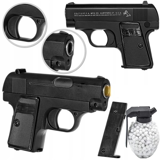 PISTOLET METALOWY C11 COLT REPLIKA ASG KULKI 6MM