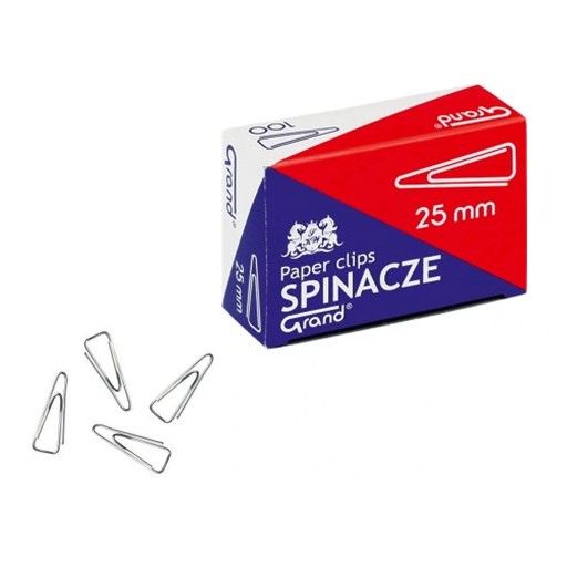 SPINACZE BIUROWE TRÓJKĄTNE T-25 25mm GRAND 100szt.