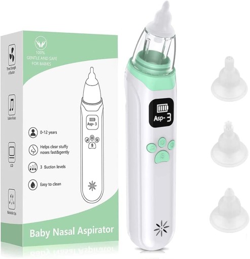 ASPIRATOR GRUSZKA DO NOSA USB LCD DO DZIECKO