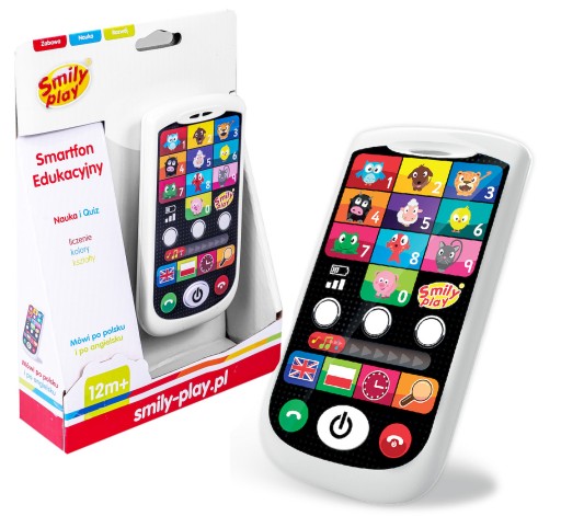 SMILY PLAY SMARTFON TELEFON ZABAWKA DLA DZIECI INTERAKTYWNY DOTYKOWY