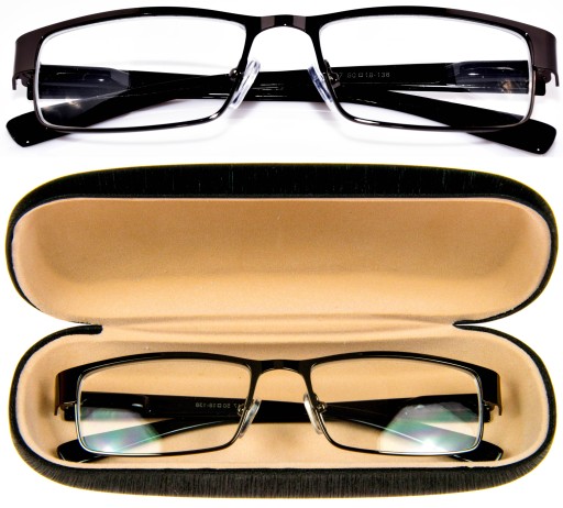 OKULARY KOREKCYJNE PLUSY / MINUSY METAL FLEX ETUI