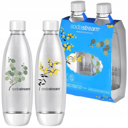 ZESTAW 2x BUTELKI BUTLE BUTELKA 2x 1L NA WODĘ SodaStream Fuse Twinpack