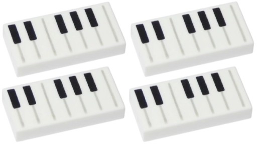 Lego płytka 1x2 pianino 3069pb0761 4szt NOWE TL93