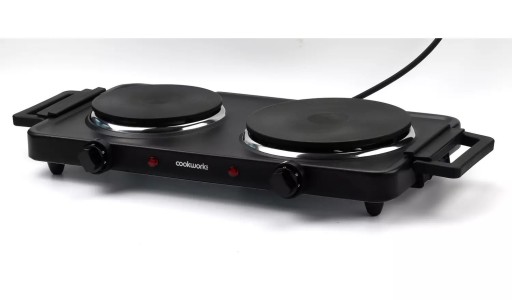 Kuchenka przenośna COOKWORKS elektryczna 2 palnikowa 2500W