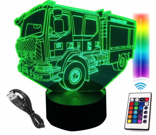 LAMPKA 3D LED WÓZ STRAŻACKI STRAŻ POŻARNA RENAULT
