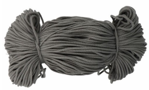 SZNUREK ODZIEŻOWY POLIESTROWY - 2MM 100M SZARY