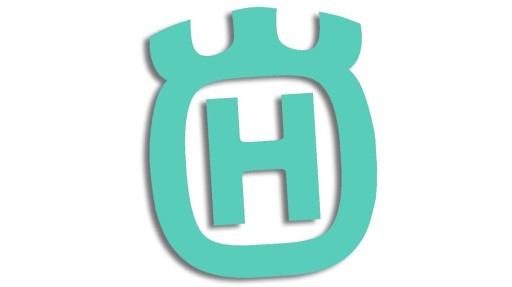 Wycinana naklejka HUSQVARNA logo miętowa