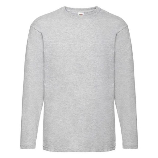 FRUIT OF THE LOOM KOSZULKA Z DŁUGIM RĘKAWEM Gray S