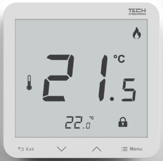 TECH STEROWNIK REGULATOR POKOJOWY R-8S PLUS BIAŁY