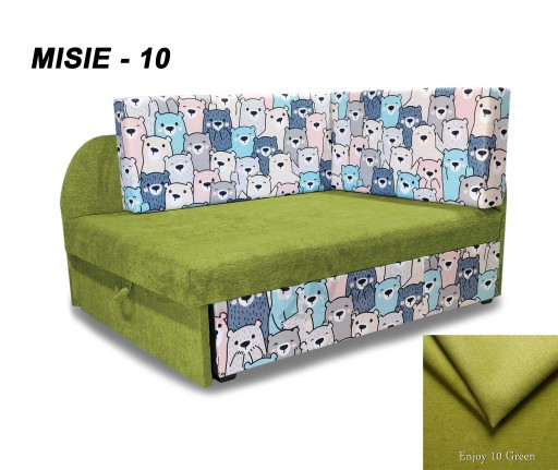 Rozkładane łóżko dla dziecka, sofa, narożnik KUBUŚ, dużo kolorów