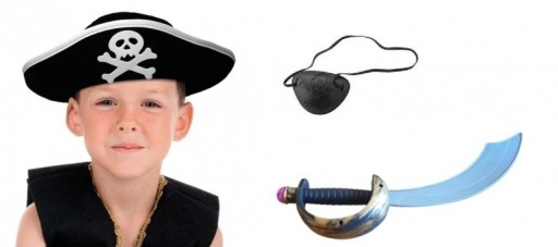 Zestaw Pirata Kapelusz Oko Szabla 3 el