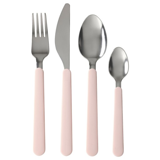 IKEA UPPHOJD Sztućce 16 szt. różowy na 4 osoby