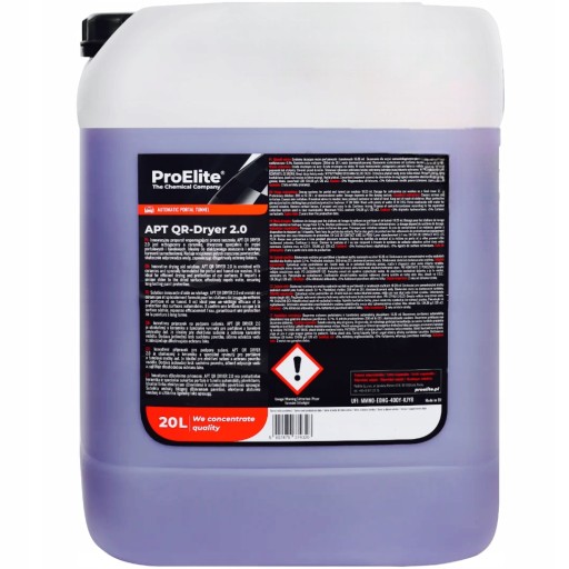 ProElite APT QR-Dryer 2.0 wosk osuszający z ceramiką myjnie tunelowe 20L