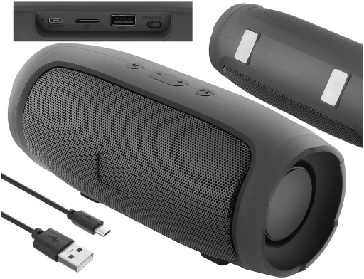 GŁOŚNIK BLUETOOTH PRZENOŚNY BEZPRZEWODOWY RADIO FM