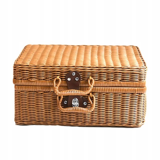Walizka wiklinowa w stylu retro Przenośne