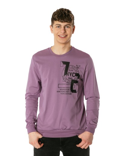 Cienka Bluza Koszulka Męska Długi Rękaw 3127-7 XXL