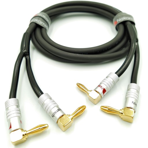 NAKAMICHI Kabel głośnikowy 2x1,5 banan kątowy 1,5m