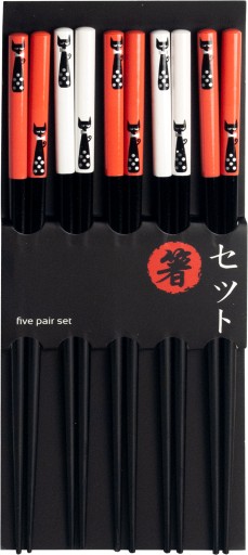 Zestaw pałeczek do sushi PREMIUM Koty 22,5cm