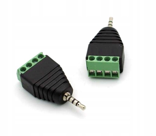 Wtyk micro jack 2,5 4pin z szybkozłączem