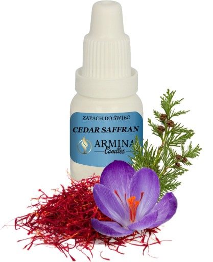 ZAPACH CEDAR SAFFRAN 10 ML DO ŚWIEC PARAFINY WOSKU