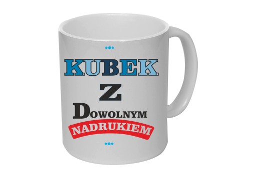Kubek Biały Z DOWOLNYM NADRUKIEM 330ml