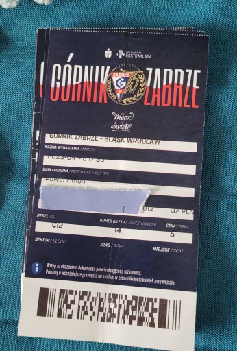Bilet Górnik Zabrze - Śląsk Wrocław