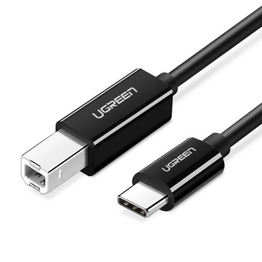 Kabel przewód do drukarki USB-C - USB-B 480Mb/s 2m czarny