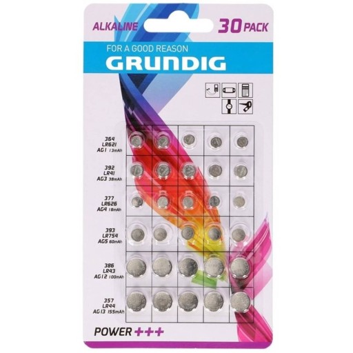 BATERIE LR621 LR41 LR626 LR754 LR43 LR44 30 szt