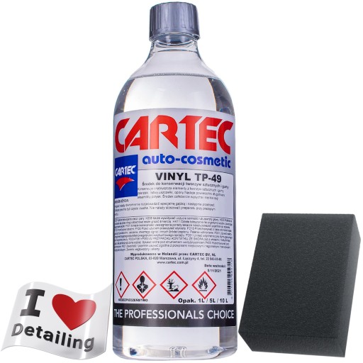 CARTEC VINYL TP-49 DRESSING OPONY PLASTIK GUMA CZARNIDŁO ZABEZPIECZENIE 1L