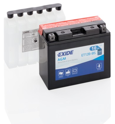 Akumulator motocyklowy EXIDE ET12B-BS YT12B-BS 12V 10Ah 160A EN L+